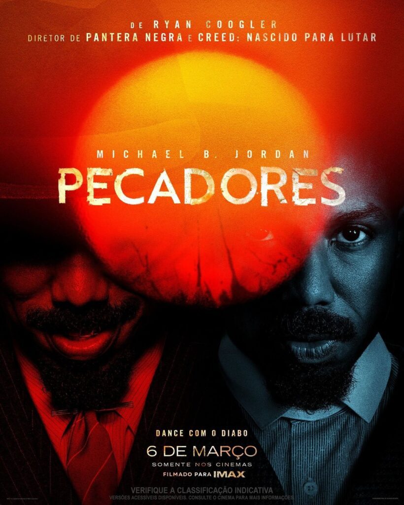 Confira trailer e novos pôsteres de "Pecadores", terror de Ryan Coogler com Michael B. Jordan