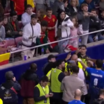 Youtubers espanhóis e franceses disputavam um amistoso no Estádio Metropolitano, em Madri, quando a partida precisou ser interrompida por alguns minutos após jogadores da França acusarem um torcedor de ofensas racistas.